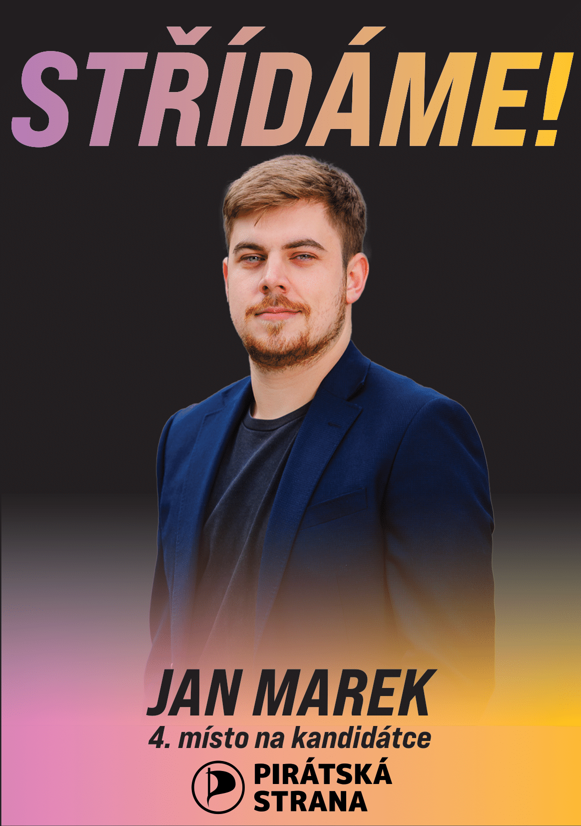 political leaflet of a man standing